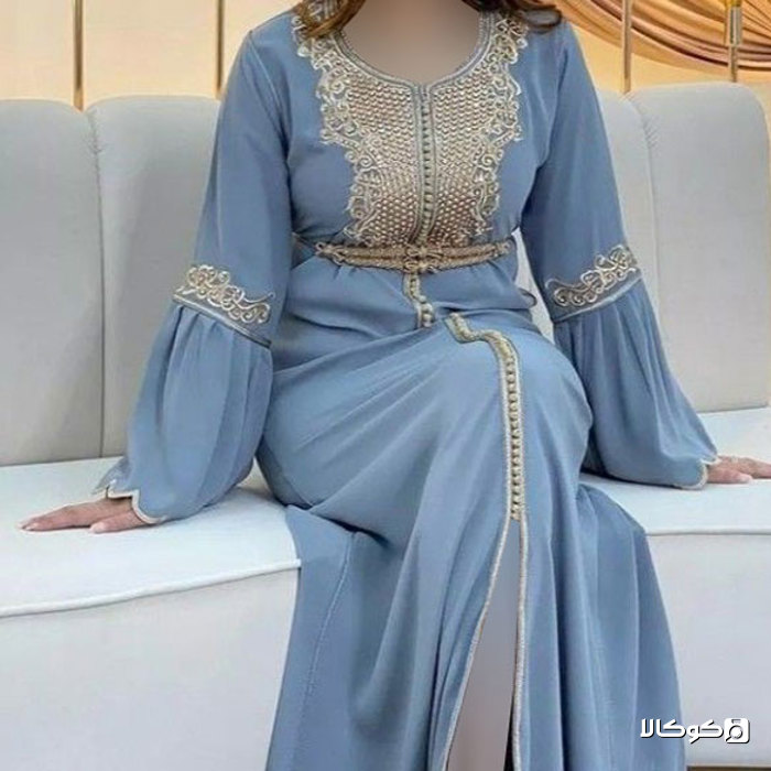 لباس عربی طرح دار زنانه با جزئیات تزیینی چشم نواز
