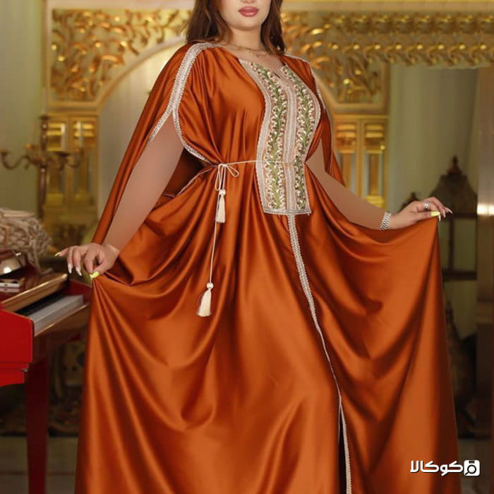 مدل لباس عربی طرح دار زنانه
