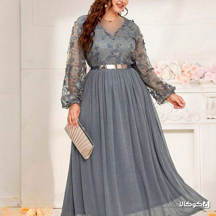 مدل لباس گیپور مجلسی برای افراد چاق بسیار زیبا و به روز