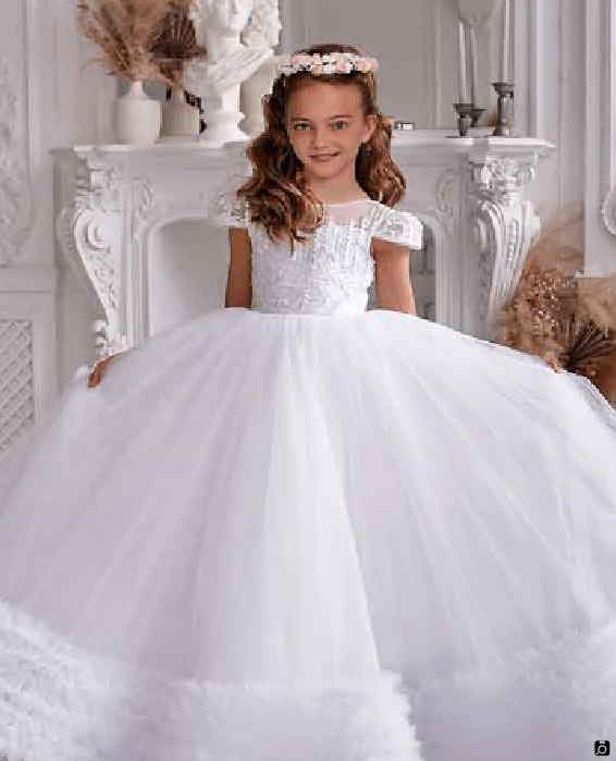 لباس عروس بچه گانه پرنسسی با طراحی راحت و شیک