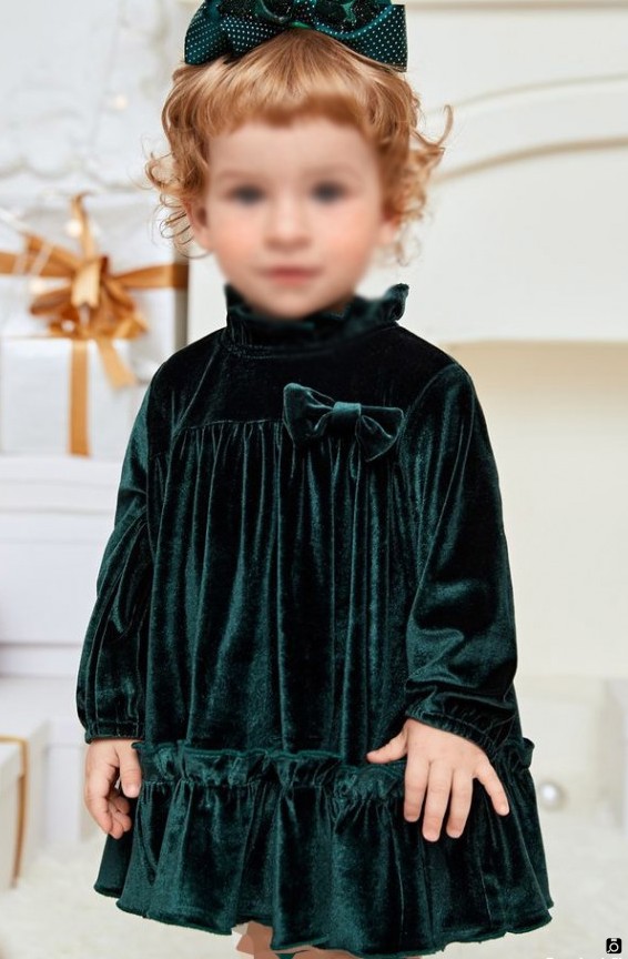 مدل لباس بچه گانه دخترانه با پارچه مخمل کبریتی خاص           