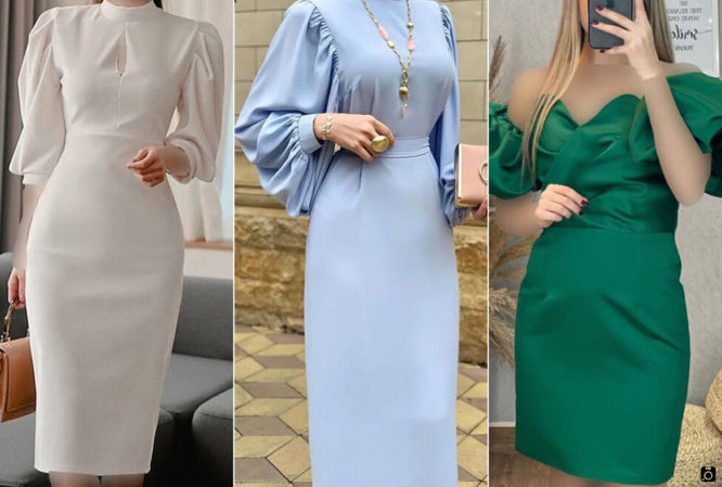 پیراهن مجلسی کوتاه جدید زنانه با طرح های مختلف