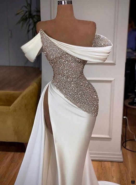 مدل لباس مجلسی زنانه رنگ سفید