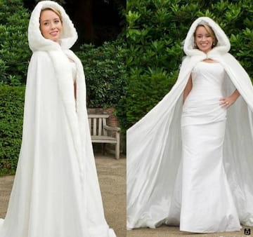 مدل لباس عروس شنل دار