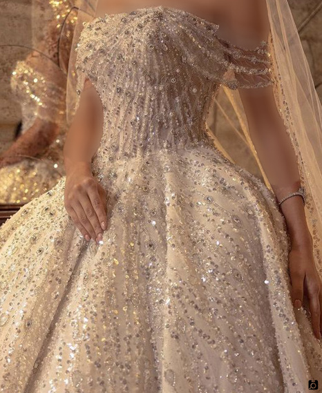 مدل لباس عروس عربی طلایی جدید 