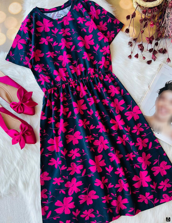 لباس حریر دخترانه گلدار با ترکیب رنگ جذاب