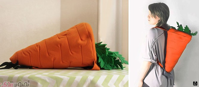 مدل کیف چرمی زنانه به شکل هویج