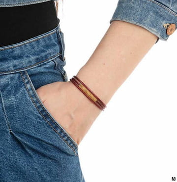 مدل دستبند چرمی زنانه