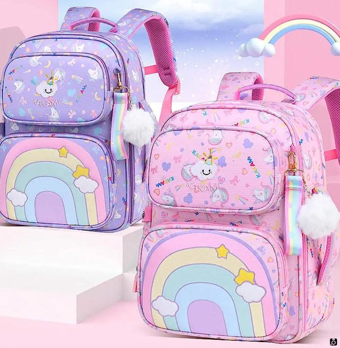کیف مدرسه بچه گانه جدید طرح رنگین کمان