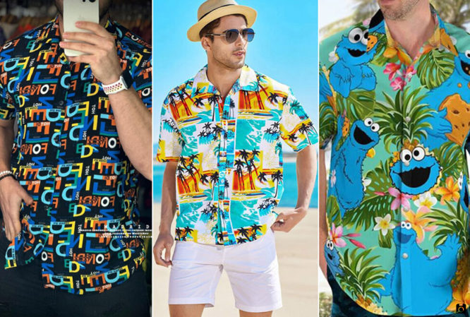 پیراهن مردانه هاوایی در مدل های مختلف