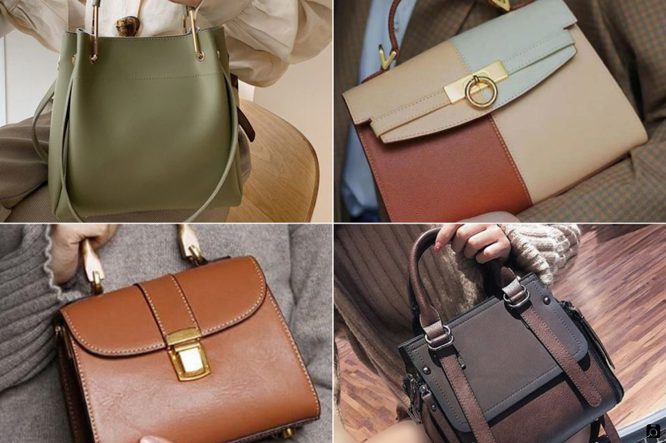 کیف زنانه شیک چرم با طراحی های خاص و زیبا