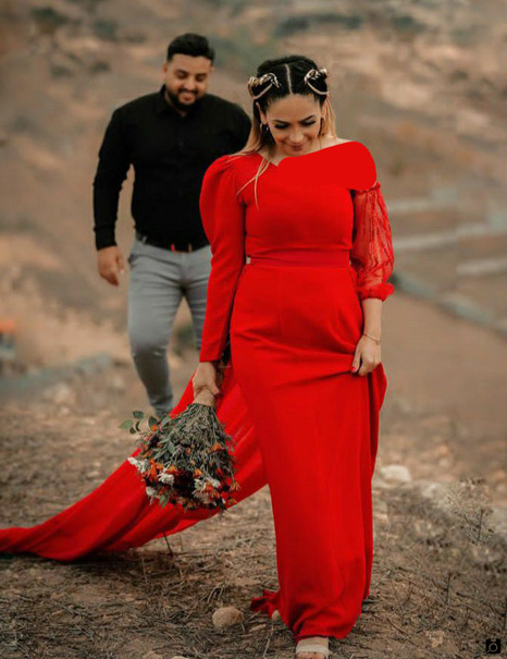 لباس فرمالیته عروس قرمز رنگ