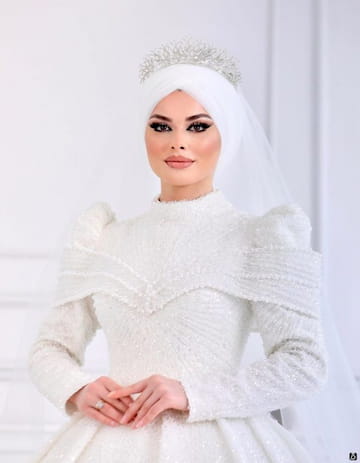 مدل لباس با حجاب عروس