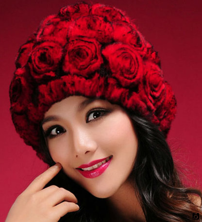 کلاه بافتنی دخترانه جدید مجلسی قرمز