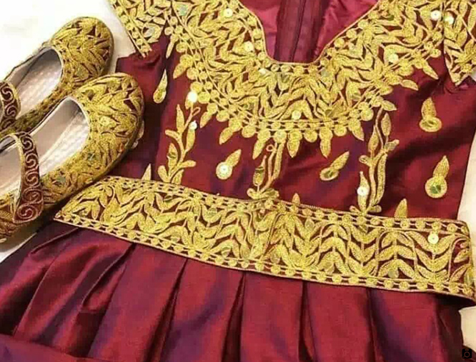 لباس بندری گلابتونی جدید با جزئیات زینتی سنتی