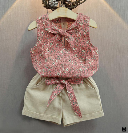 شومیز شلوارک دخترانه تابستانه با طراحی و پارچه زیبا