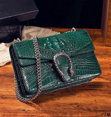 مدل کیف چرم سبز زنانه