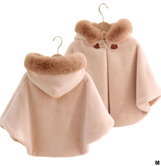 شنل زمستانی کلاه دار دخترانه بچگانه جذاب و نرم