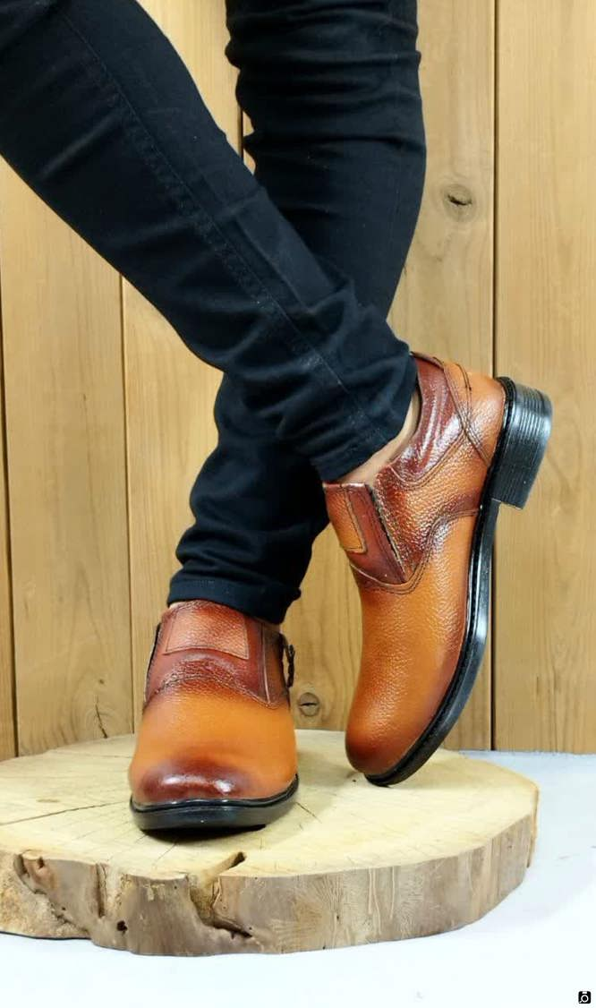 کفش مردانه چرم جدید عسلی