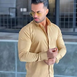 پیراهن آستین بلند مردانه پنبه