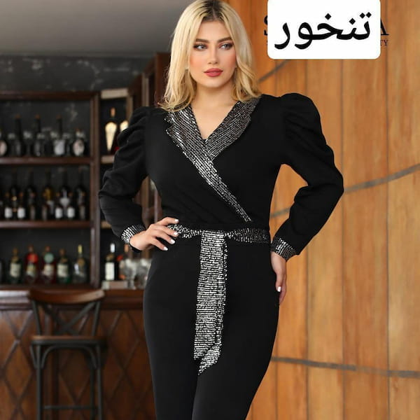 عکس-سرهمی زنانه کرپ اسکاچی