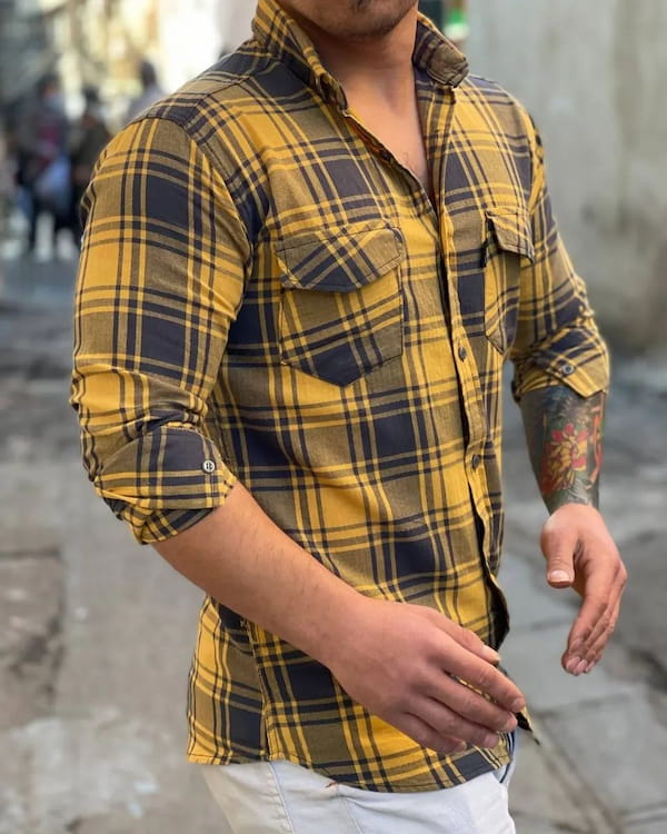 عکس-پیراهن اسپرت مردانه پنبه