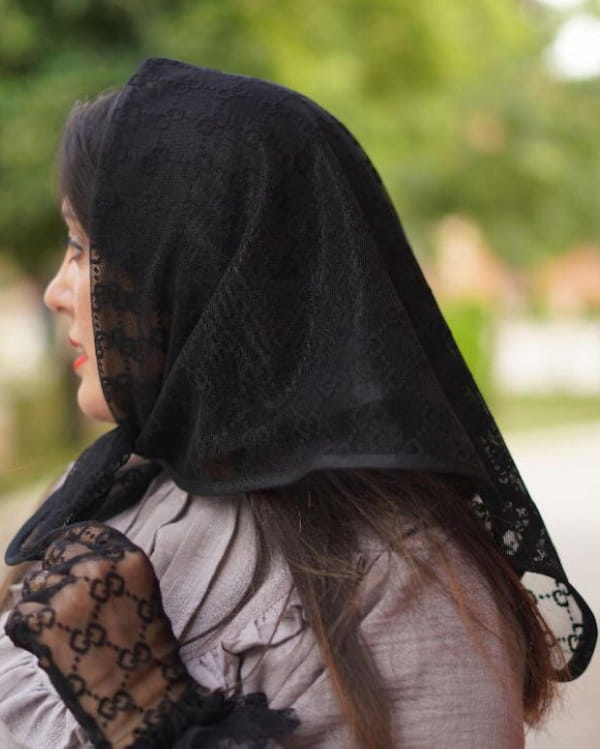 عکس-مینی اسکارف زنانه مخمل گوچی