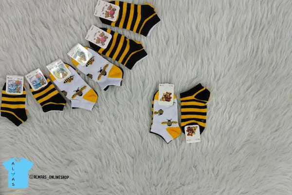 عکس-جوراب بچگانه زنبوری
