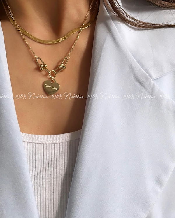 عکس-گردنبند دخترانه بافت تیفانی