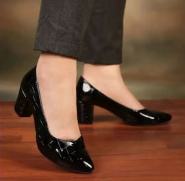 کفش پاشنه دار زنانه ورنی