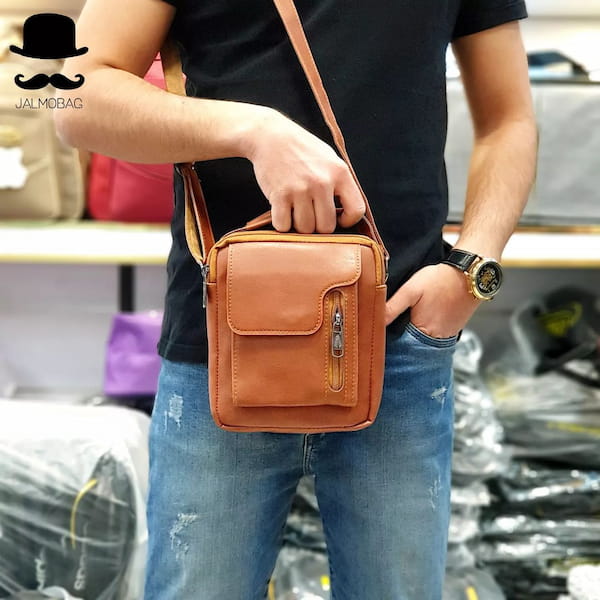 عکس-کیف مردانه چرم صنعتی