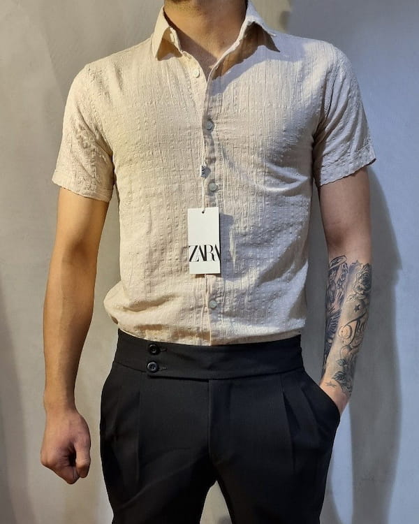 عکس-پیراهن مردانه پارچه ای