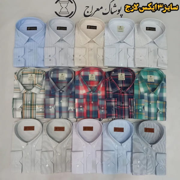 عکس-پیراهن یقه دار مردانه پنبه