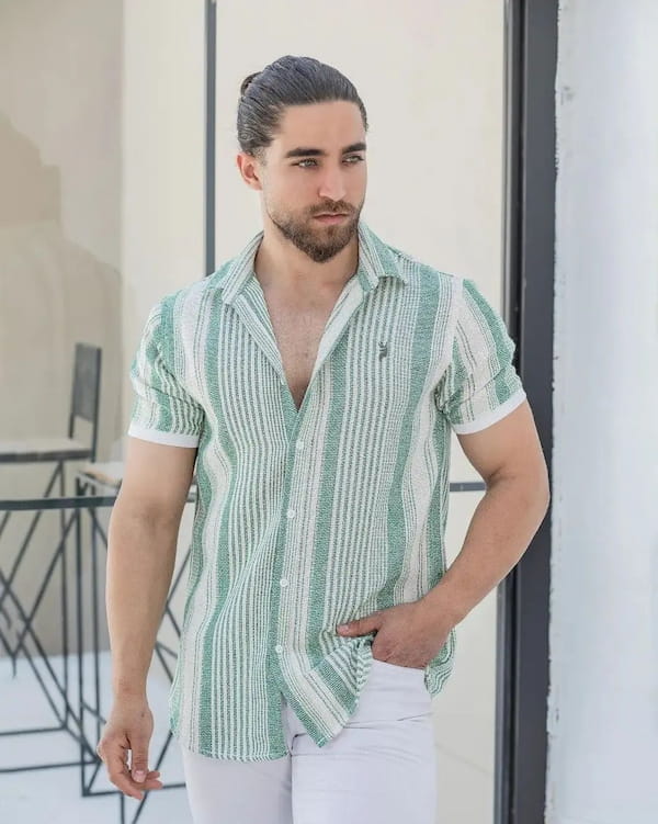 عکس-پیراهن اسپرت مردانه بافت
