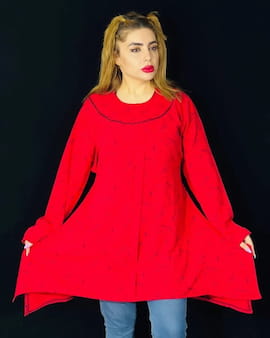 تونیک زنانه ابر و بادی