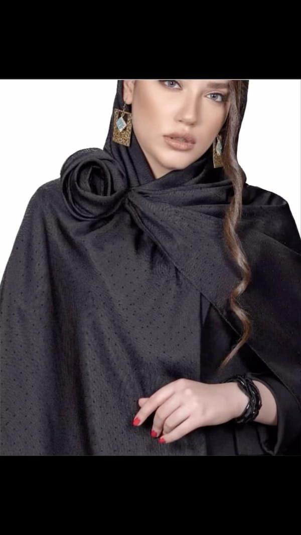عکس-روسری زنانه اسلپ مشکی