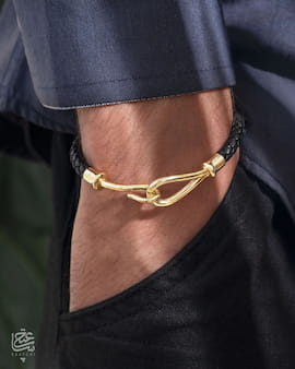 دستبند مردانه چرم