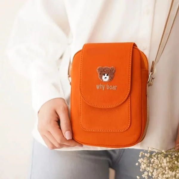 عکس-کیف دخترانه تدی نارنجی