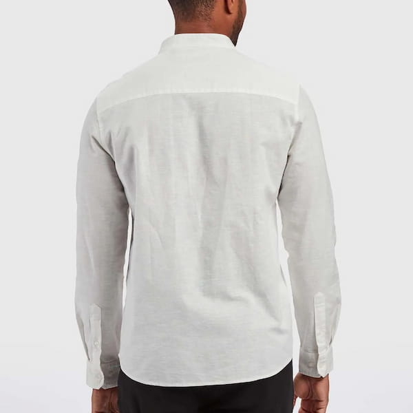 عکس-پیراهن مردانه کنفی سفید