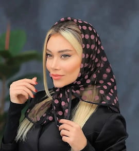 مینی اسکارف زنانه حریر صورتی