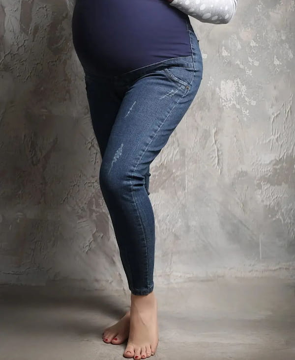 عکس-شلوار و سرهمی بارداری زنانه جین