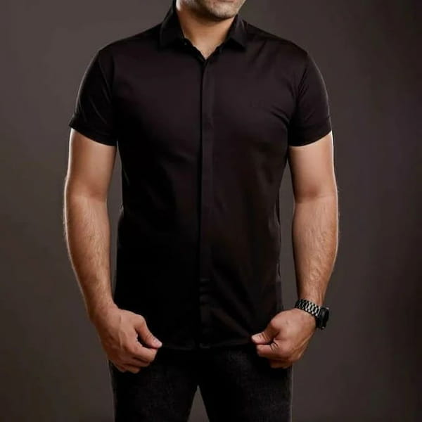 عکس-پیراهن مردانه مشکی