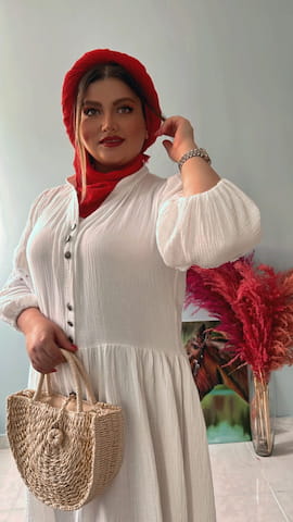 پیراهن زنانه وال سفید