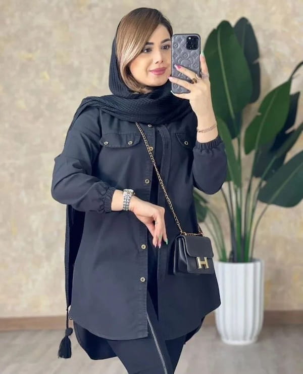 عکس-مانتو زنانه جین کاغذی