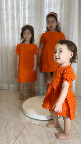 پیراهن دخترانه نارنجی