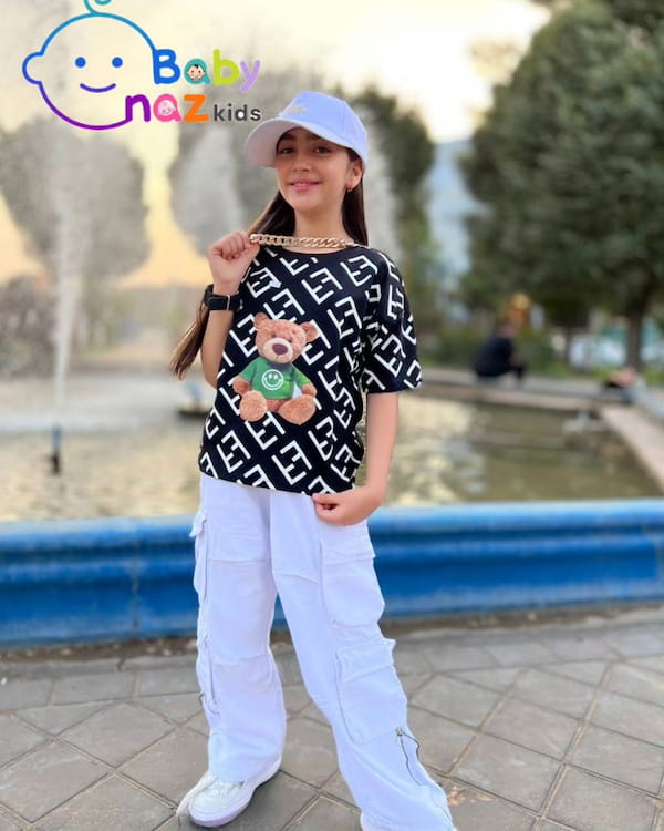 عکس-نیم تنه ورزشی خرسی زنانه کتان
