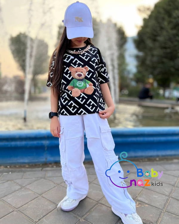 عکس-نیم تنه ورزشی خرسی زنانه کتان