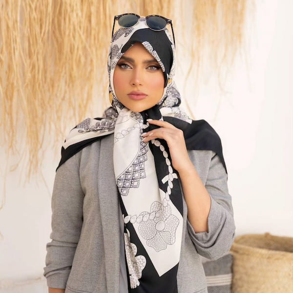 عکس-روسری زنانه وال مشکی