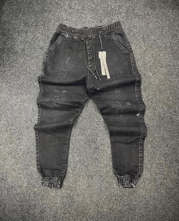 عکس-شلوار جین مردانه دمپا زغالی