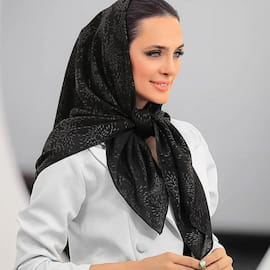 روسری زنانه کرپ مشکی